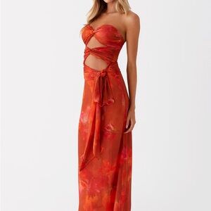 NWT PEPPERMAYO Elegant Orange Floral Set